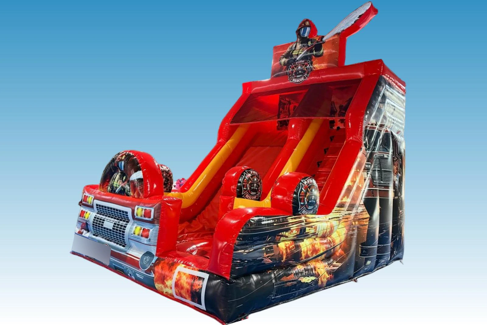 SL17 Inflatable Fire truck slide